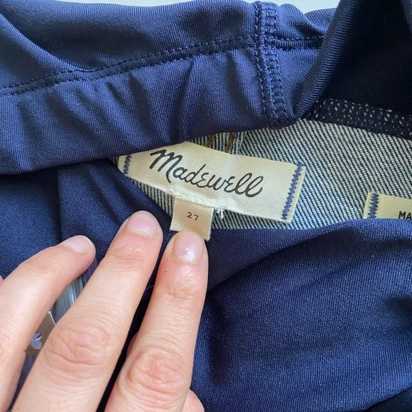 Madewell Maternity Skinny Crop Over the Belly Jeans TENCEL Dewey wash - Picture 9 of 11